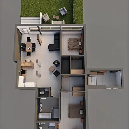Apartment Luxus Terrassenappartement Berg&see 1 *